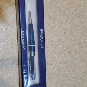 Blue USB pen with crystals
